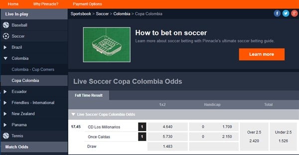 Pinnacle Live Betting